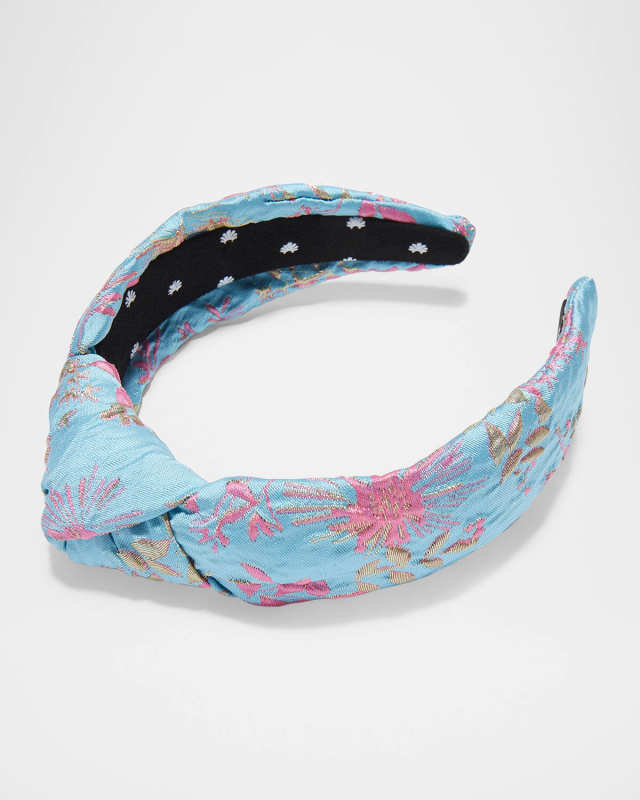 Knotted Floral Brocade Headband